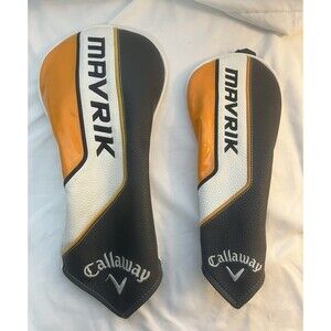 Callaway Mavrik Driver/5 Wood Headcover Orange/Black- Lot Of 2
